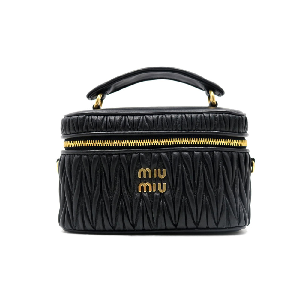 Miu MIu Vanity Gauffre Pelle Nera