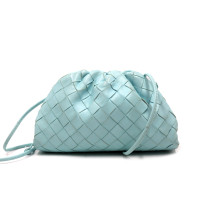 Bottega Veneta Mini Pouch Cuir Bleu