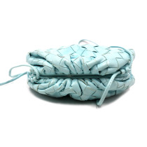 Bottega Veneta Pouch Mini Blue Leather
