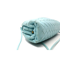 Bottega Veneta Pouch Mini Pelle Azzurra