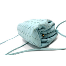 Bottega Veneta Pouch Mini Blaues Leder