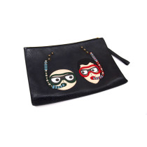Dolce & Gabbana Pochette Clutch My Family Pelle Nera