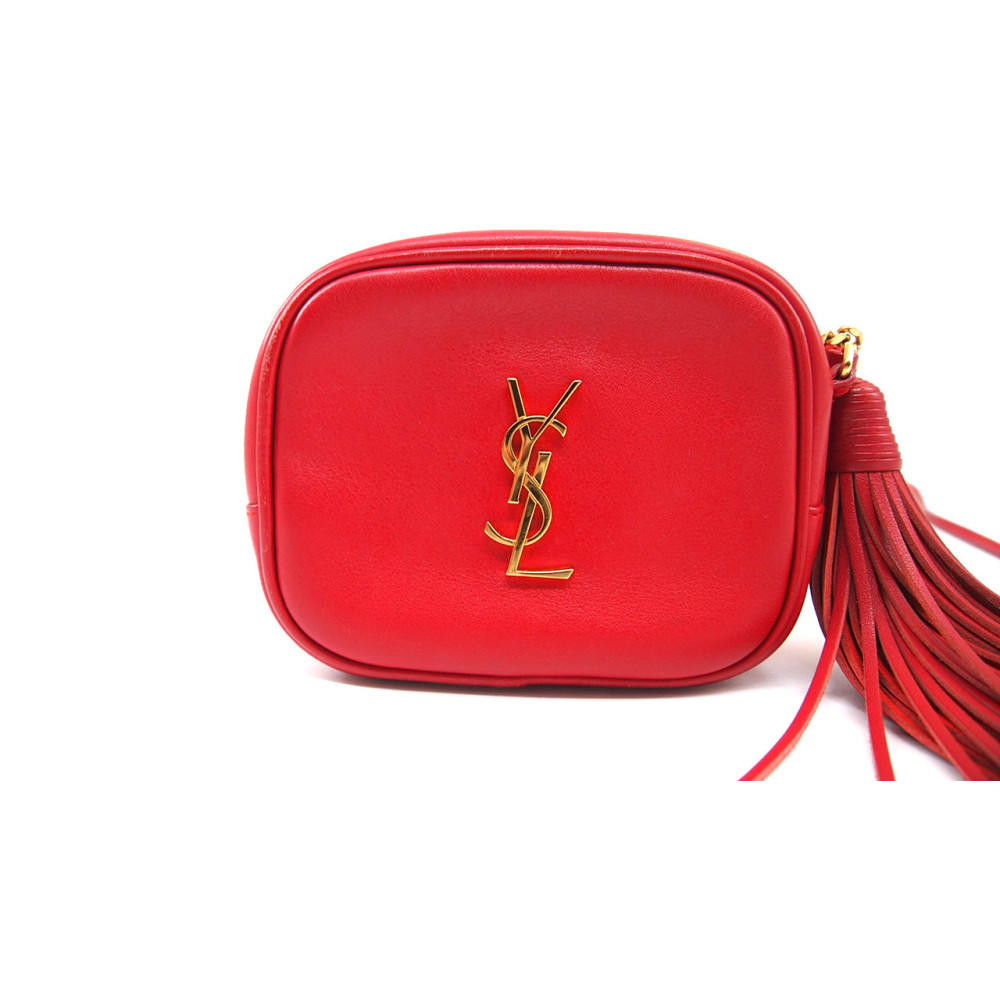 Saint Laurent Red Leather Crossbody Bag