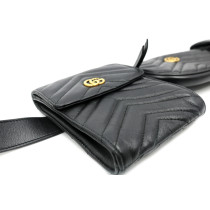 Gucci Cintura Marsupio Pelle Nera