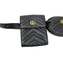 Gucci Cintura Marsupio Pelle Nera
