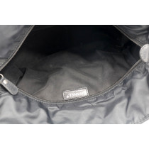 Chanel Shopping Pelle e Tessuto Nero