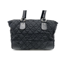 Chanel Shopping Pelle e Tessuto Nero