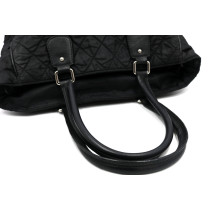 Chanel Shopping Pelle e Tessuto Nero