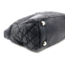 Chanel Shopping Pelle e Tessuto Nero