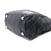 Chanel Shopping Pelle e Tessuto Nero