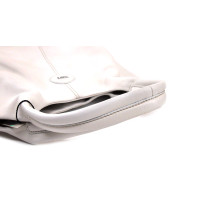 Tod's White Leather Shopping Bag