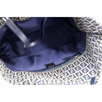 Fendi Tote Bag Zucchino Blu e Beige