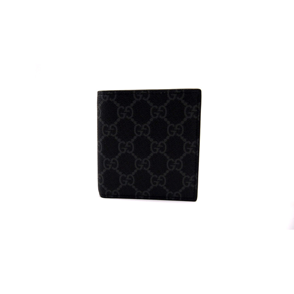 Gucci Portafoglio Bi Fold GG Emblem Nero