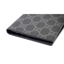 Gucci Portafoglio Bi Fold GG Emblem Nero
