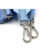 Prada Tracolla con Portamonete Re Edition 2005 Cristalli e Nylon Azzurro