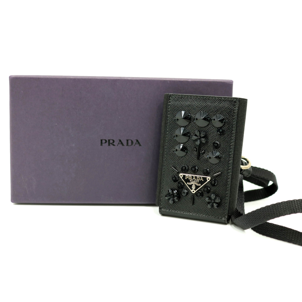 Prada Portacarte Tela Nera