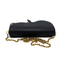 Dior Pochette Saddle Tela Jacquard e Pelle Blu