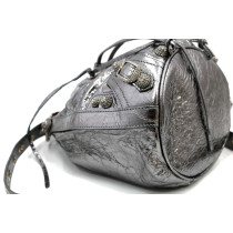 Balenciaga Secchiello Le Cagole Pelle Silver e Strass