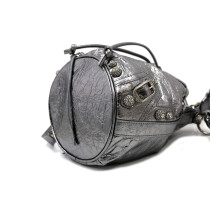 Balenciaga Secchiello Le Cagole Pelle Silver e Strass