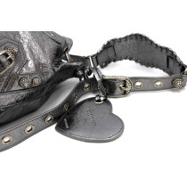 Balenciaga Secchiello Le Cagole Pelle Silver e Strass