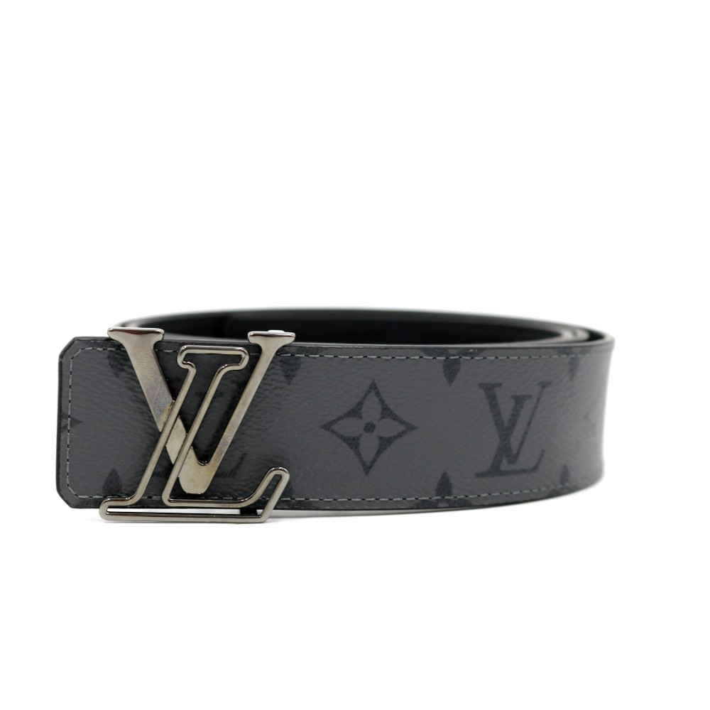 Louis Vuitton Cintura Initiales Tela Grigia