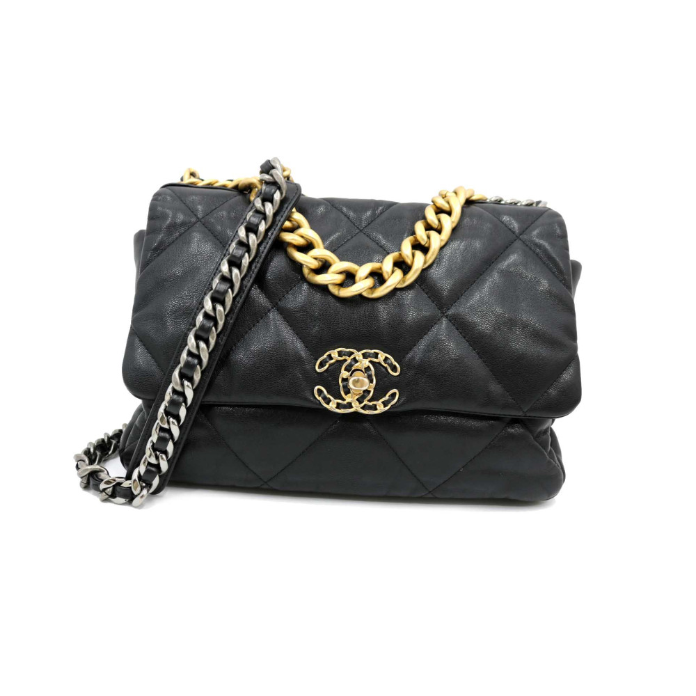 Chanel 19 Grande Pelle Nera