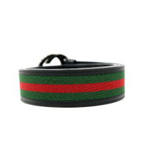 Gucci Cintura Tela Web e Pelle