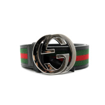 Gucci Cintura Tela Web e Pelle