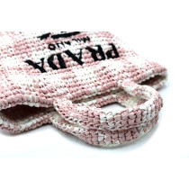 Prada Shopping Small Rafia Rosa