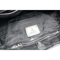 Prada Shopping Tela Vela Nera