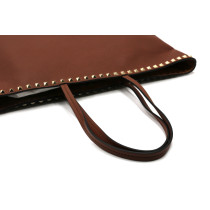 Valentino Shopping Rockstud Pelle Cognac