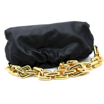 Bottega Veneta Chain Pouch Pelle Nera