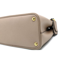 Prada Double Media Pelle Saffiano Cipria