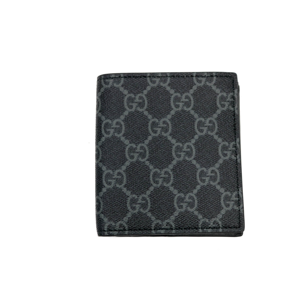 Gucci Portafoglio Bi Fold GG Embleme Nero