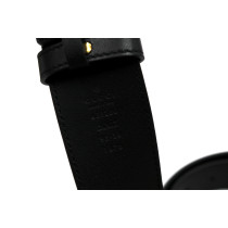 Gucci Cintura GG Buckis Pelle Nera