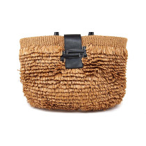 Tod's Beige Straw Shopping Bag
