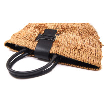 Tod's Beige Straw Shopping Bag