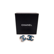 Chanel Orecchini Metallo Turchese