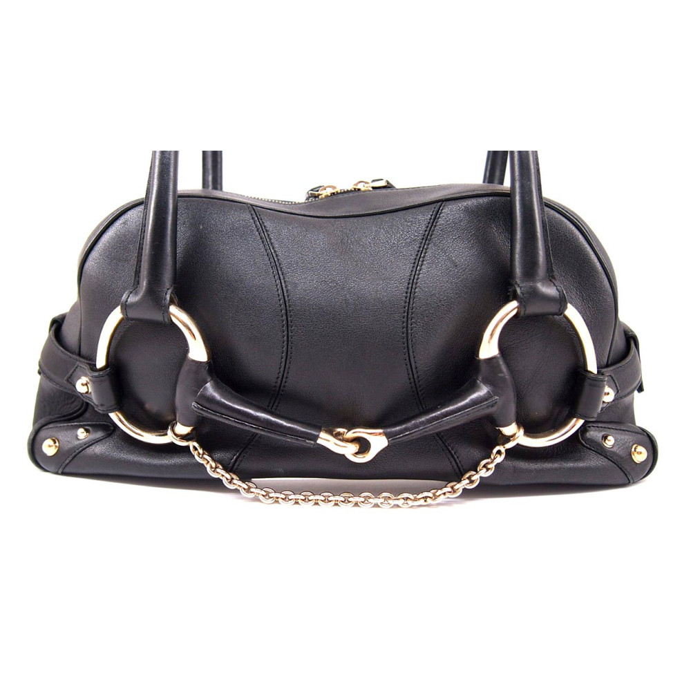 Gucci Horsebit Chain Pelle Nera