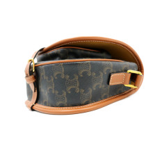 Celine Triomphe Folco Media Tela Marrone