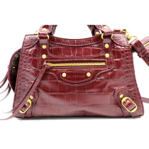 Balenciaga Mini City Cocco Bordeaux