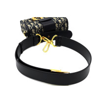 Dior Montaigne 30 Box Bag Tela Oblique Blu