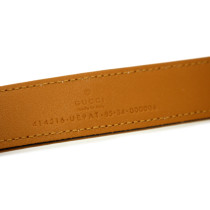 Gucci Cintura Marmont Pelle Bianca e Marrone