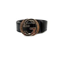 Gucci Cintura Interlocking Pelle Nera