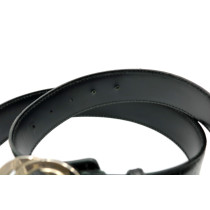 Gucci Cintura Interlocking Pelle Nera