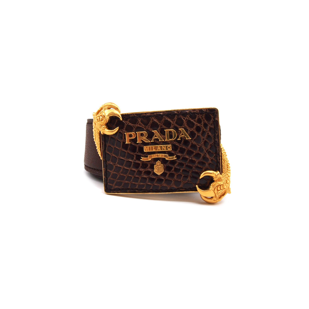 Prada Cintura Pelle Marrone