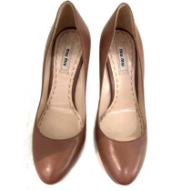 Miu Miu Decollete Pelle Marrone