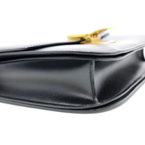 Celine Classic Box Media Pelle Nero