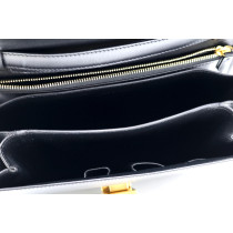 Celine Classic Box Media Pelle Nero