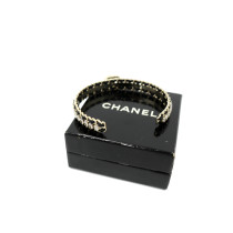 Chanel Bracciale Pelle, Metallo e Swarovski